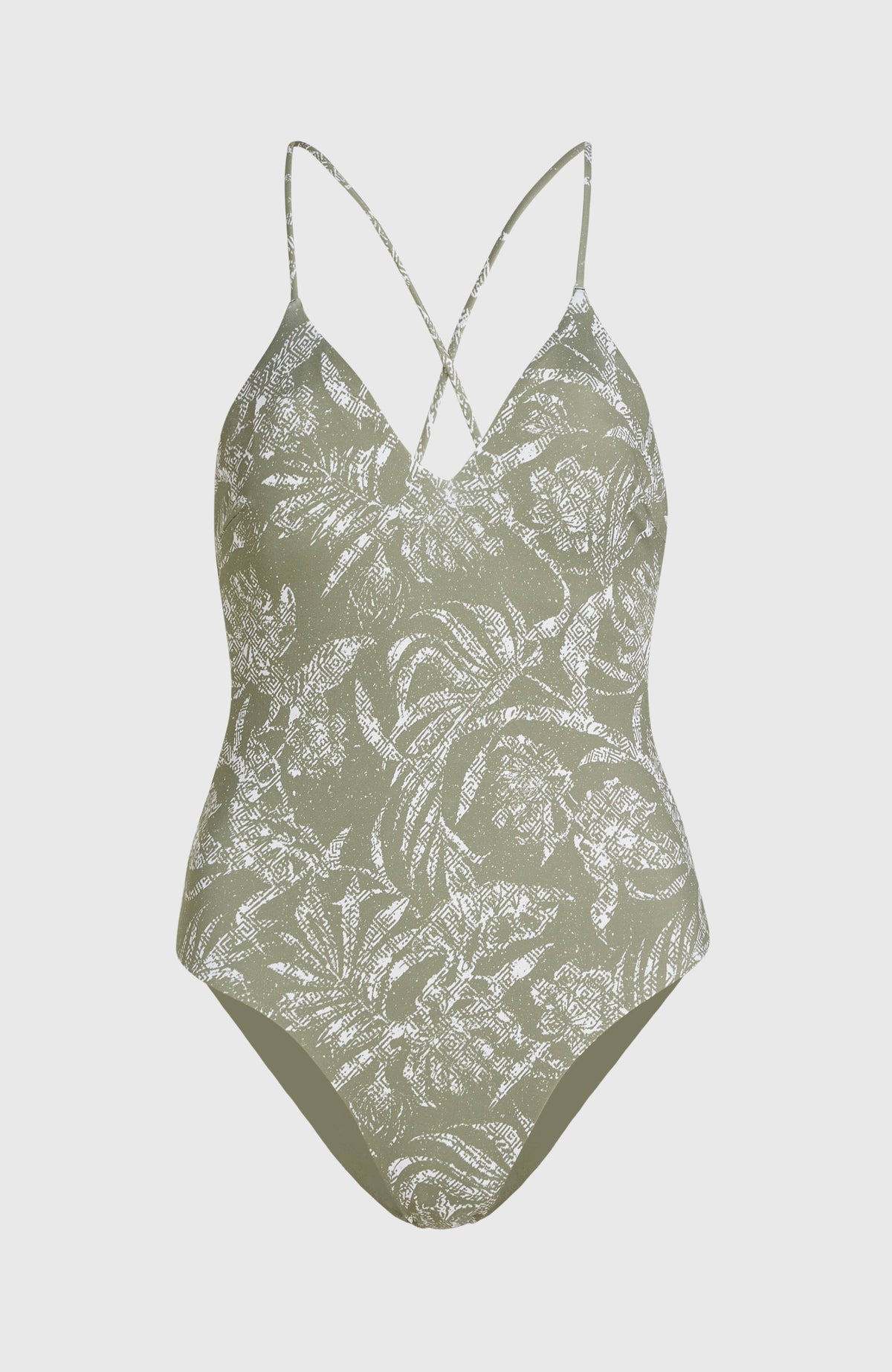 Maillot une pièce Jaida | Green Textured Jungle