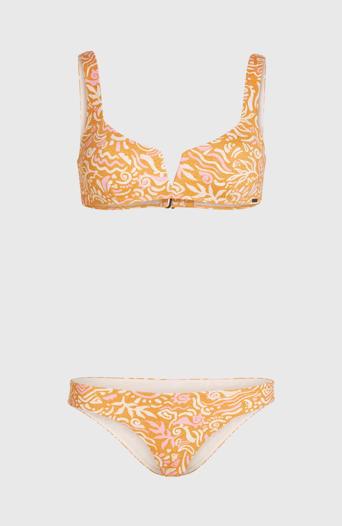 Ensemble de bikinis Women of the Wave Popoyo Matira | Orange Abstract Wave