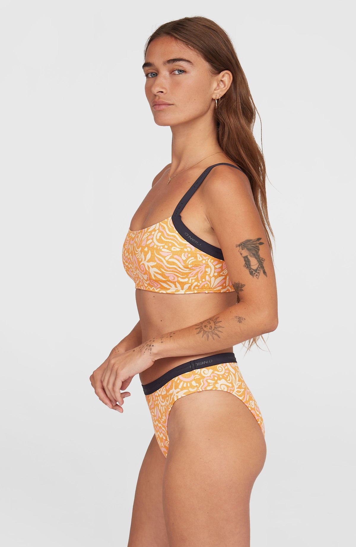 Ensemble de bikinis Sport | Orange Abstract Wave