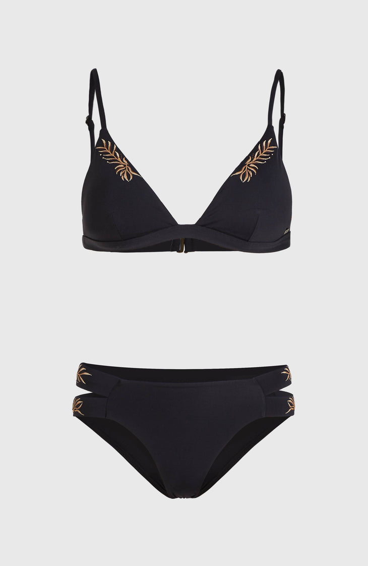 Ensemble de bikinis à broderie Seaside Boulder | Black Out