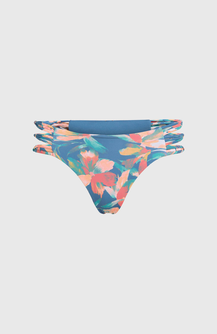 Bas de bikini avec bandes Boulders | Blue Painted Tropics