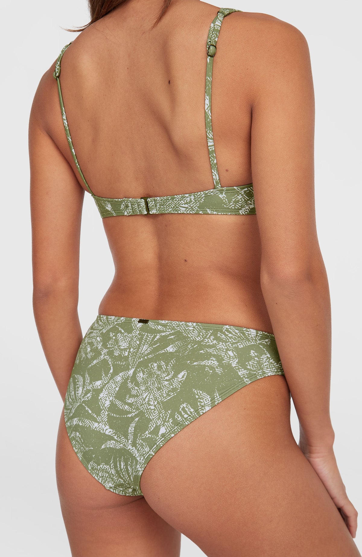 Bas de bikini Rita | Green Textured Jungle