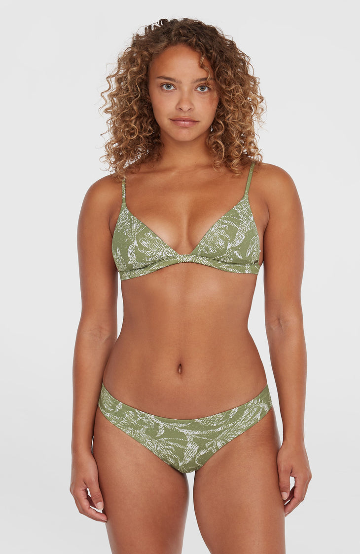 Bas de bikini Maoi | Green Textured Jungle