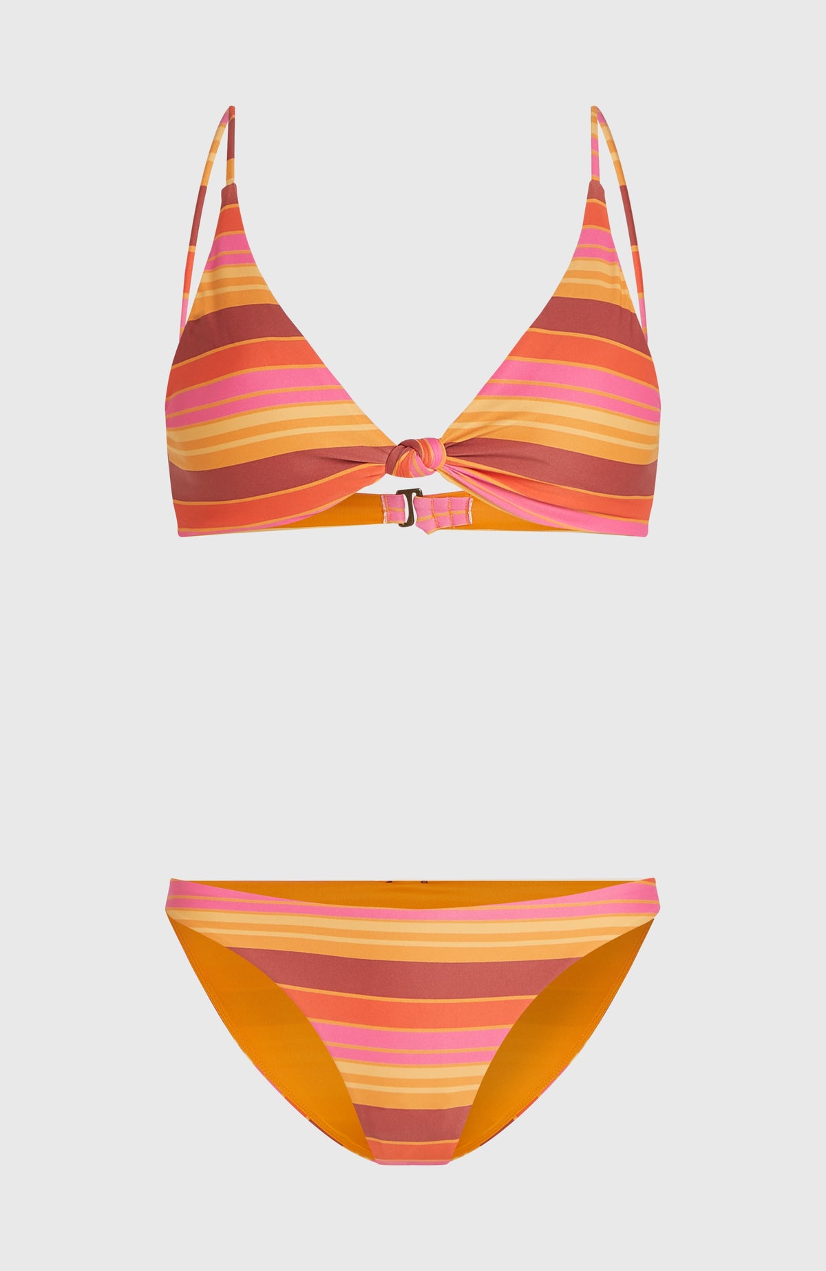 Ensemble de bikinis O'Riginals Pismo Flamenco | Orange Sunny Stripe