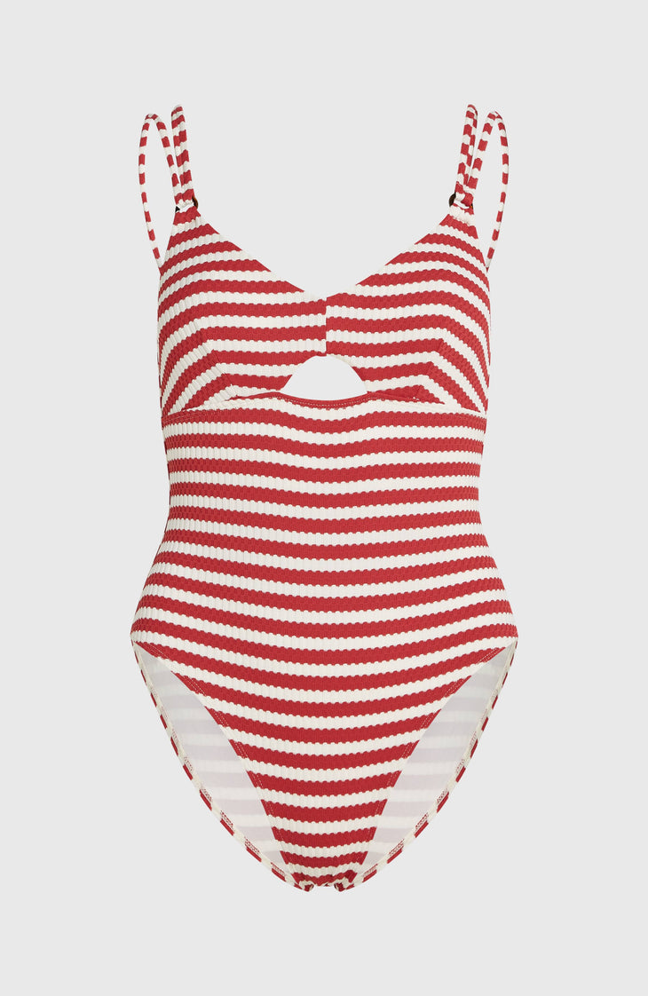 Maillot une pièce O'Riginals | White/Red Originals Stripe