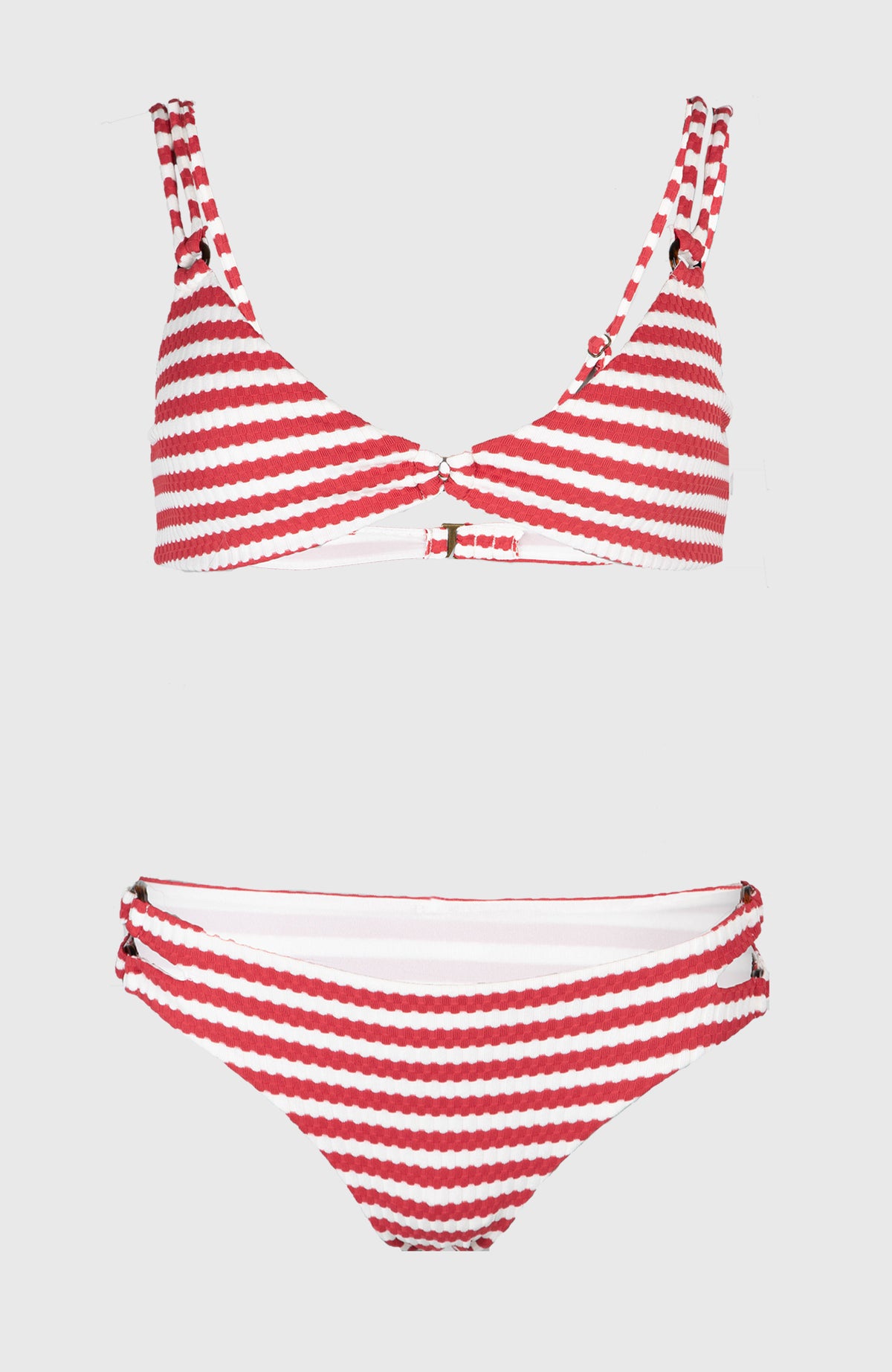 Ensemble de bikinis O'Riginals | White/Red Originals Stripe