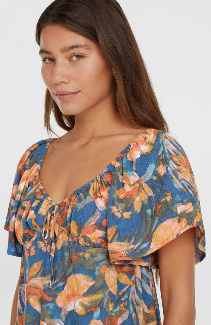 Haut en tissu Huges | Blue Painted Tropics