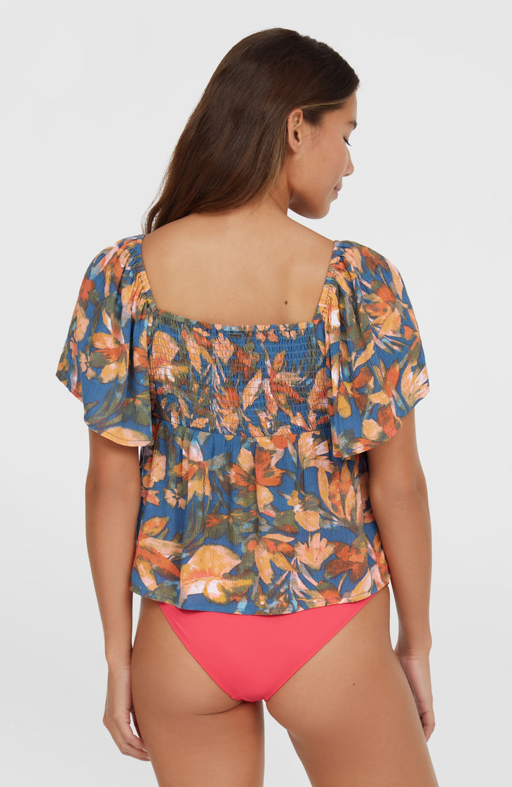 Haut en tissu Huges | Blue Painted Tropics