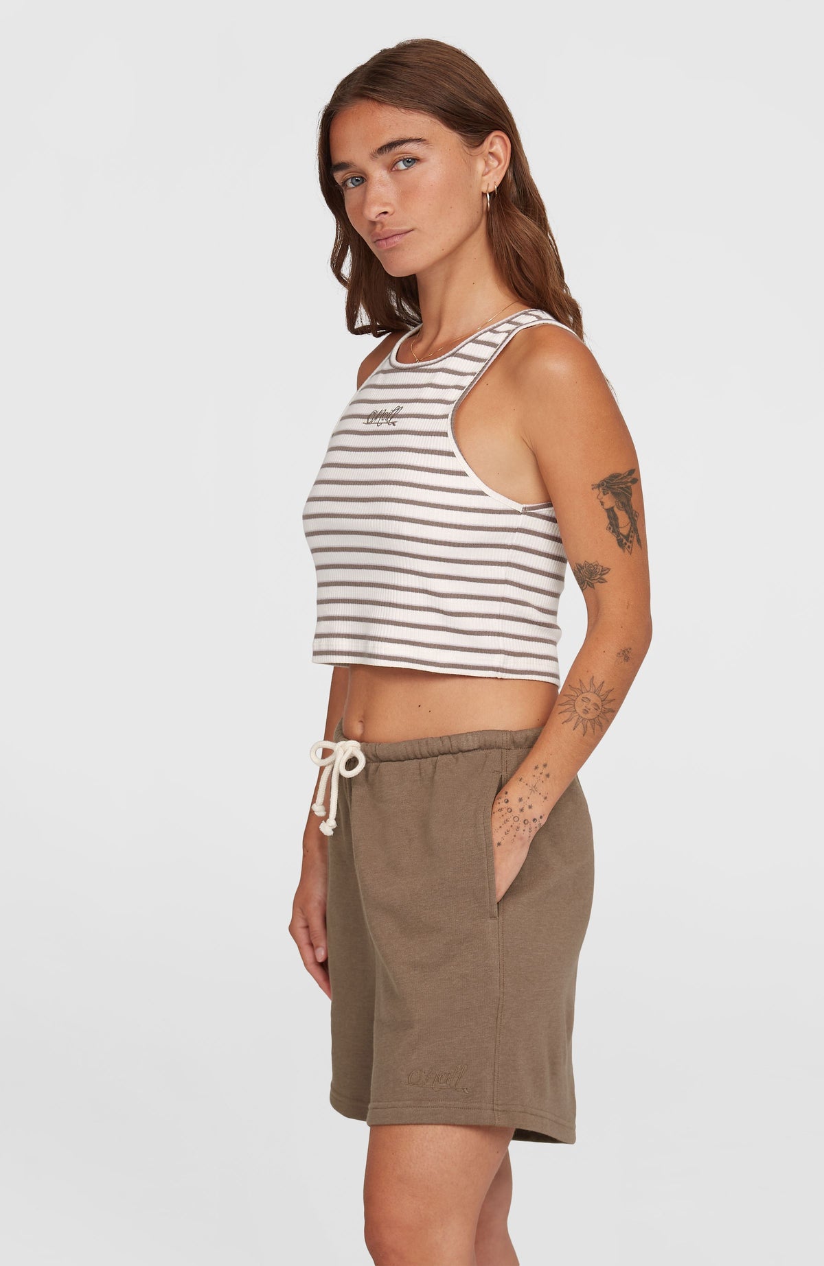 Débardeur Jess Rib | White Yarn Dye Stripe