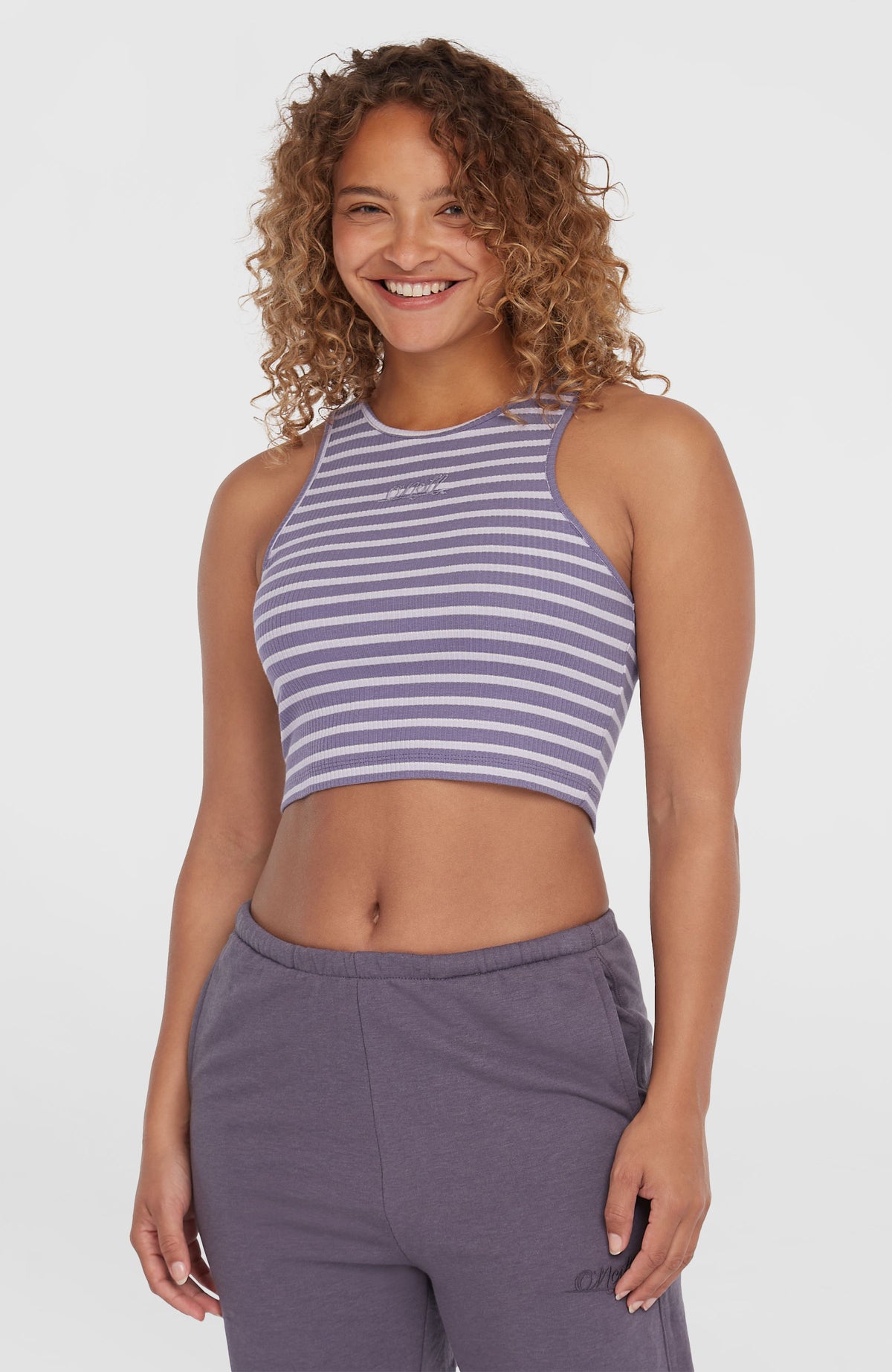 Débardeur Jess Rib | Purple Yarn Dye Stripe