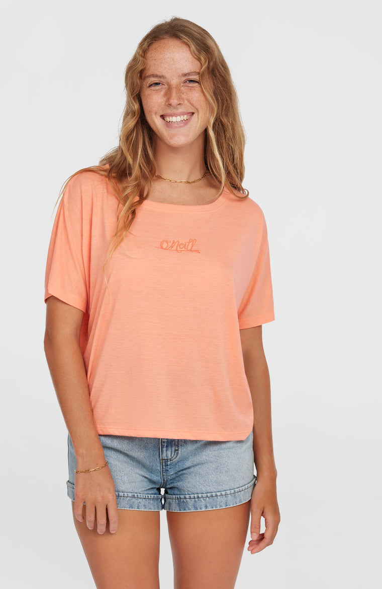 T-shirt drapé Essentials Script | Coral Pink T-shirt drapé Essentials Script | Coral Pink