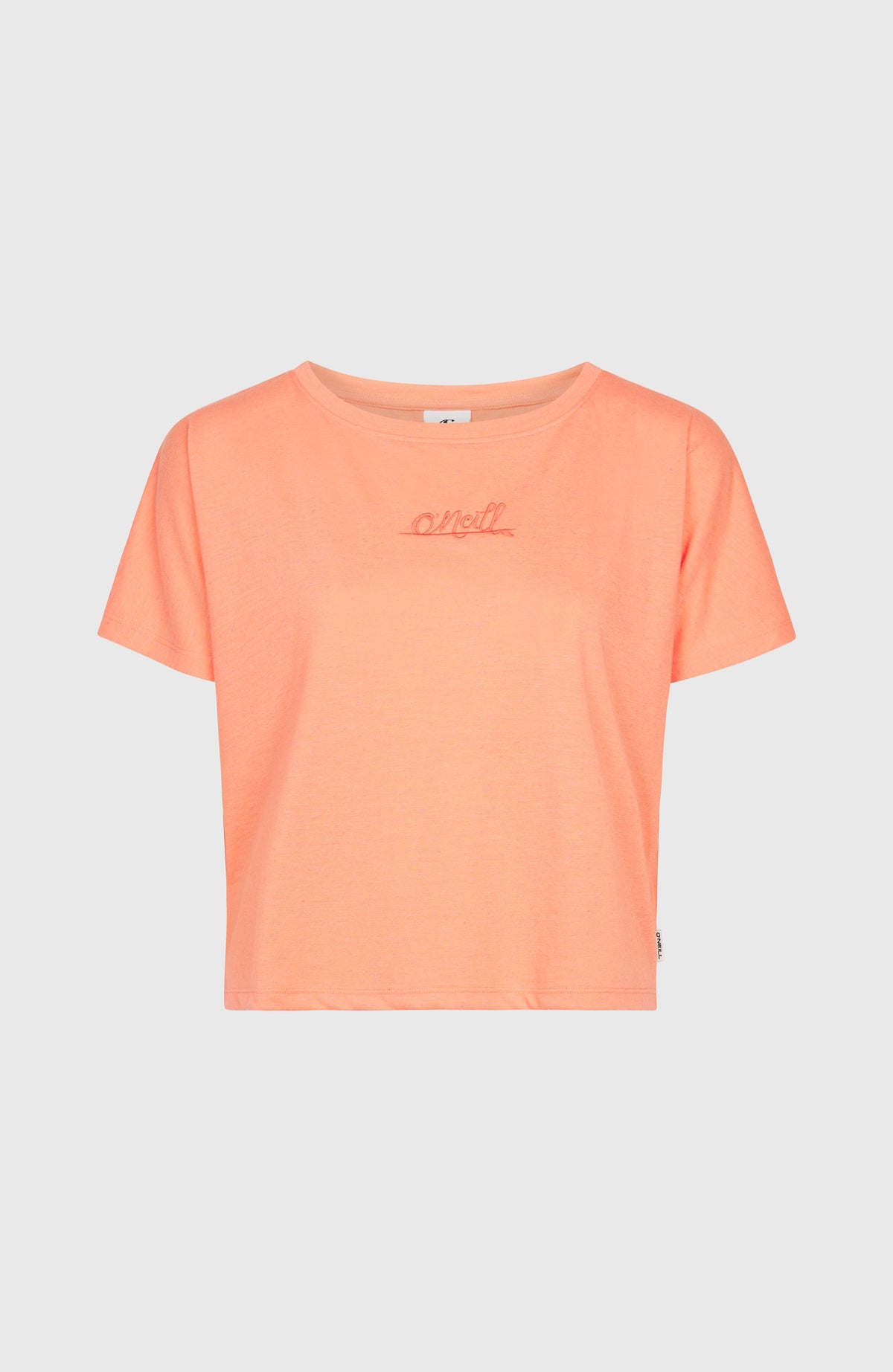 T-shirt drapé Essentials Script | Coral Pink
