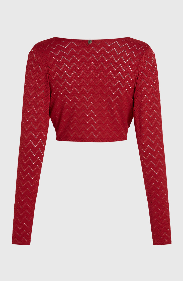 T-shirt manches longues noué O'Riginals | Midnight Poppy