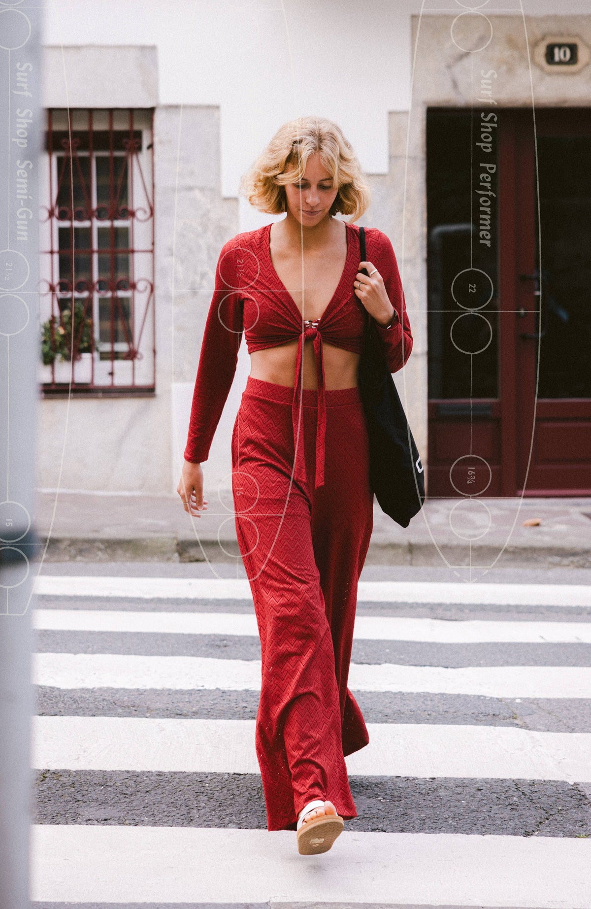 T-shirt manches longues noué O'Riginals | Midnight Poppy