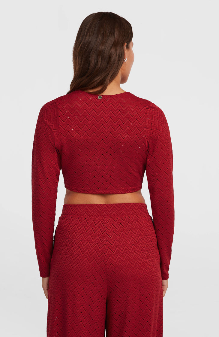 T-shirt manches longues noué O'Riginals | Midnight Poppy