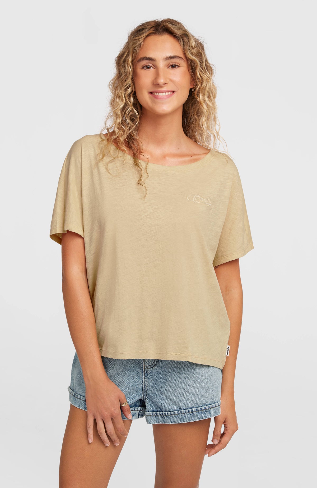 T-shirt Essentials O'Neill Script Scoop Neck | Cocoa Sand