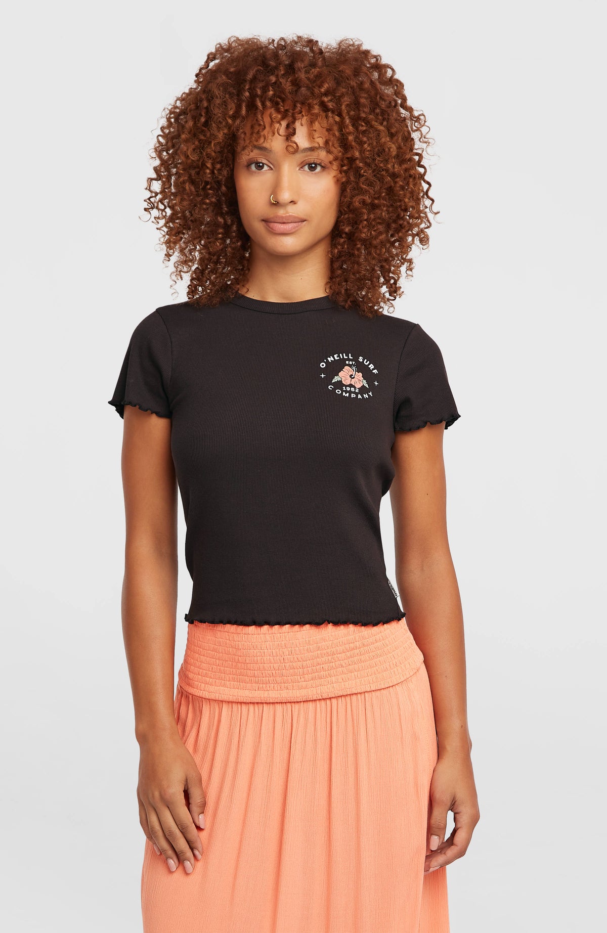 T-shirt côtelé O'Neill | Black Out