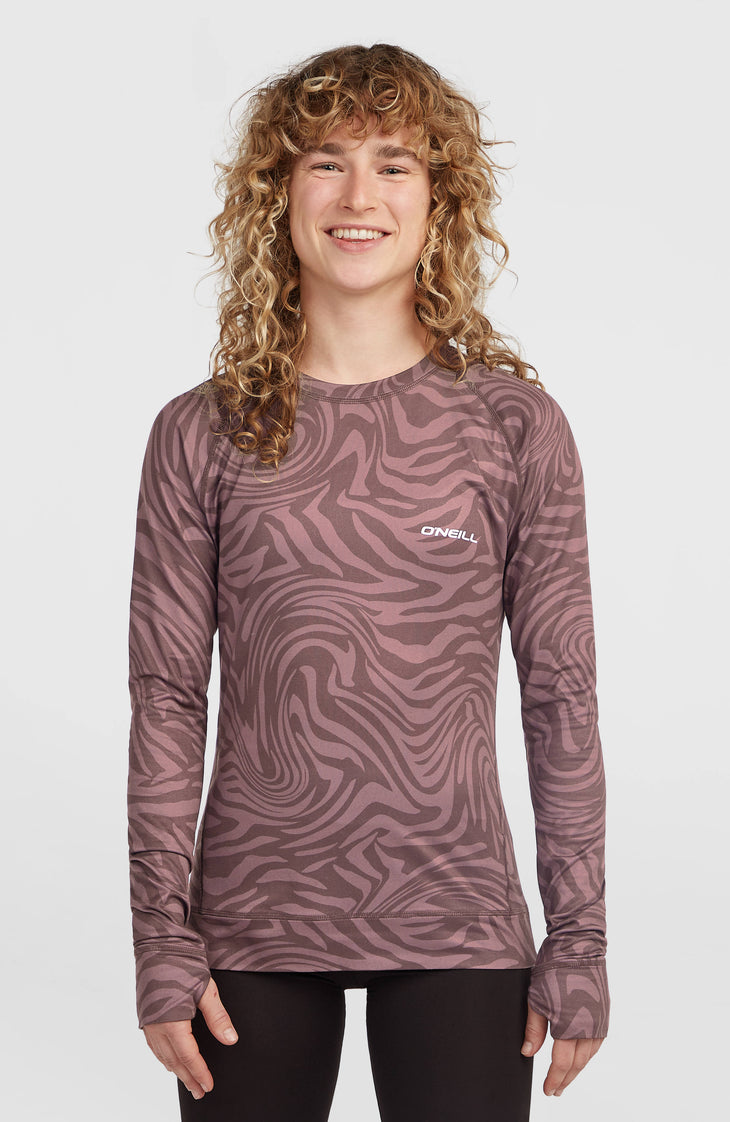 Haut thermique | Purple Grey Swirl Zebra