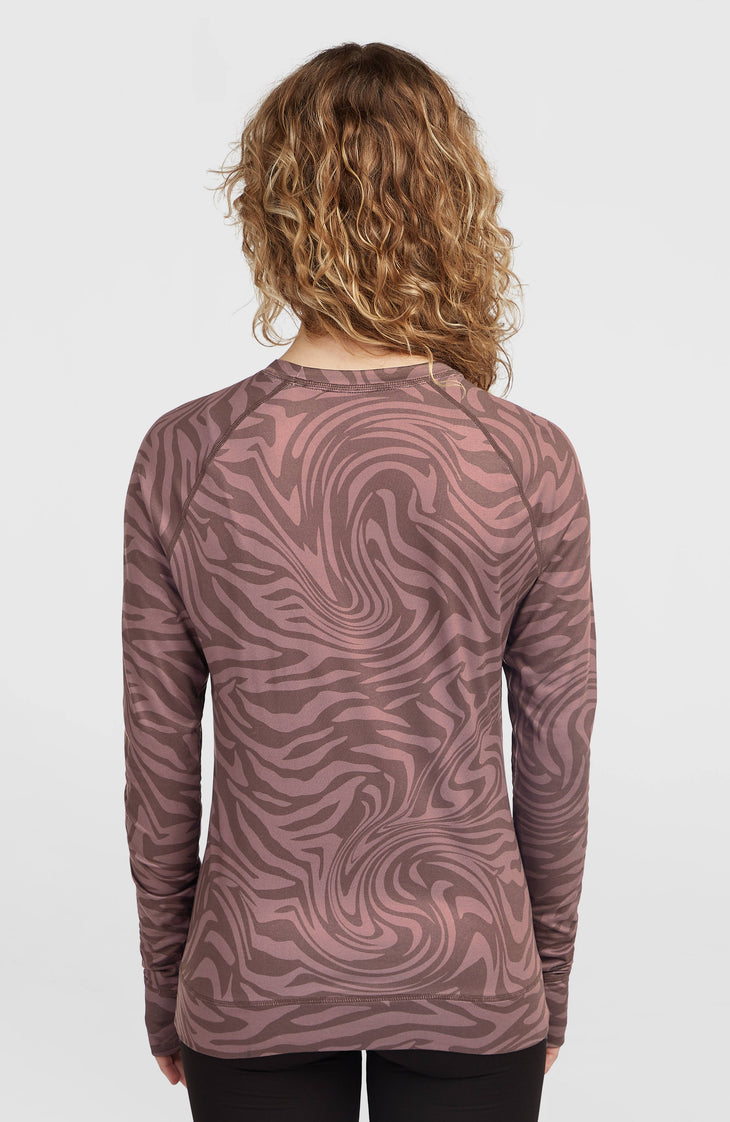 Haut thermique | Purple Grey Swirl Zebra