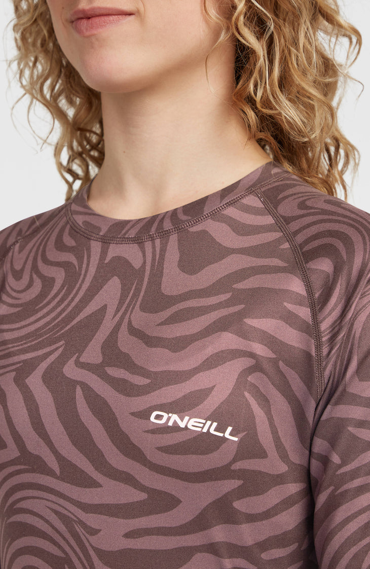 Haut thermique | Purple Grey Swirl Zebra