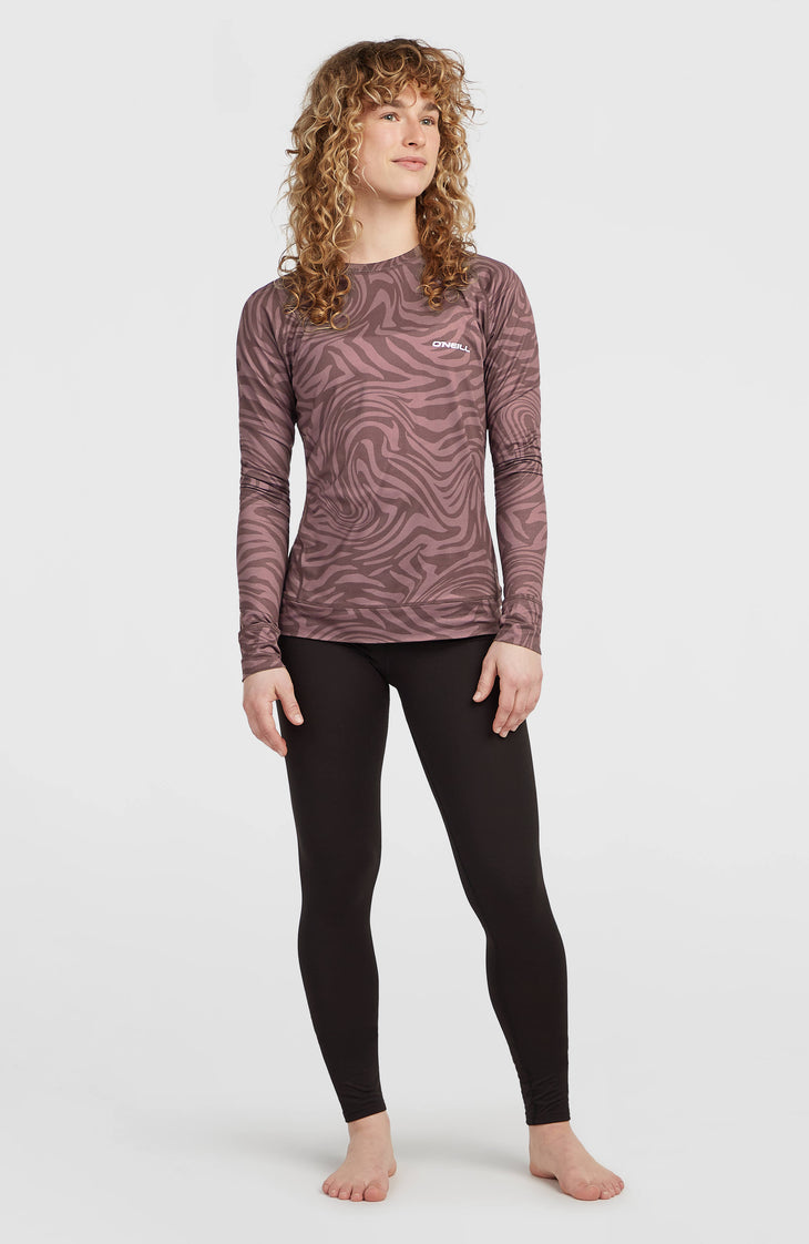 Haut thermique | Purple Grey Swirl Zebra