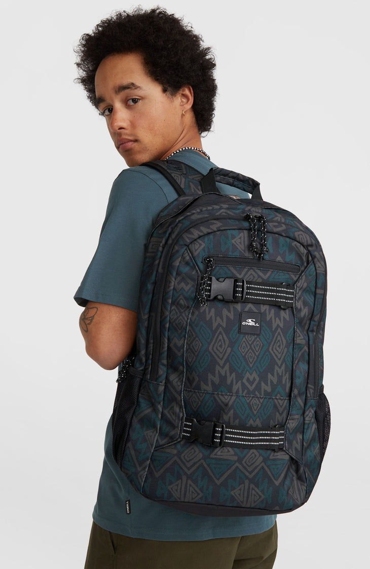 Sac à dos Boarder | Black Retro Ikat