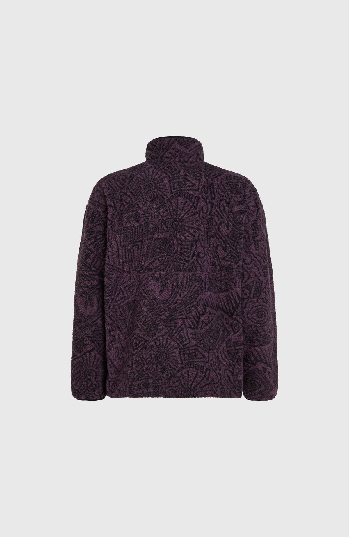 Polaire à poils longs et col demi-zip Surf Heroes | Black/Purple Sketcheritage