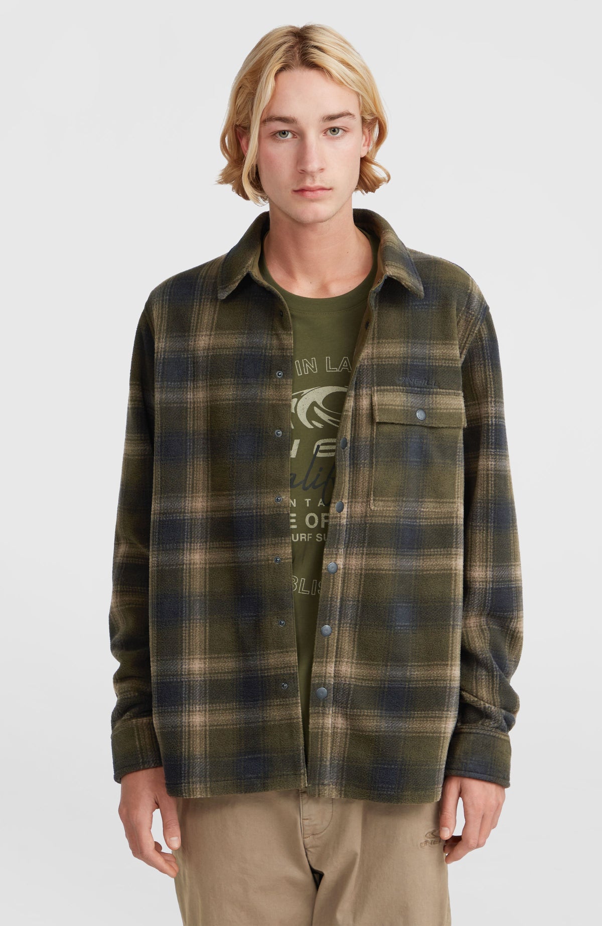 Chemise Superfleece | Green Check Small
