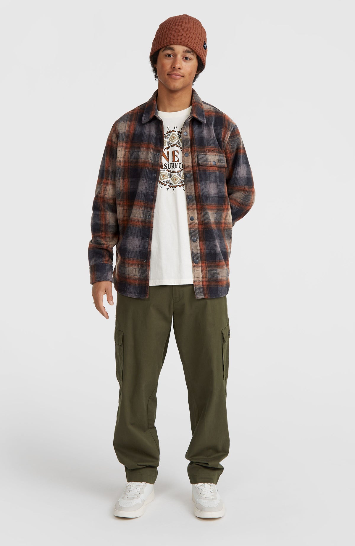 Chemise Superfleece | Grey Check Small