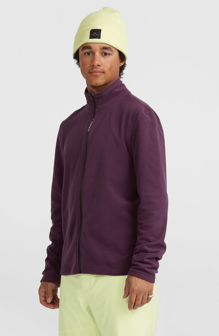 Polaire Jack's Polartec® 100 à zip intégral | Aubergine