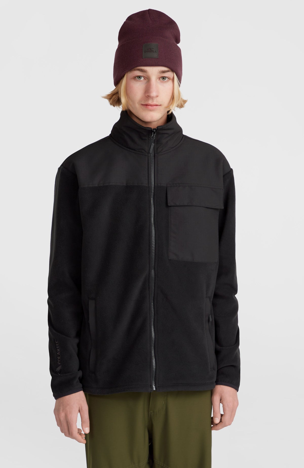 Polaire Utility Polartec® 200 à zip intégral | Black Out