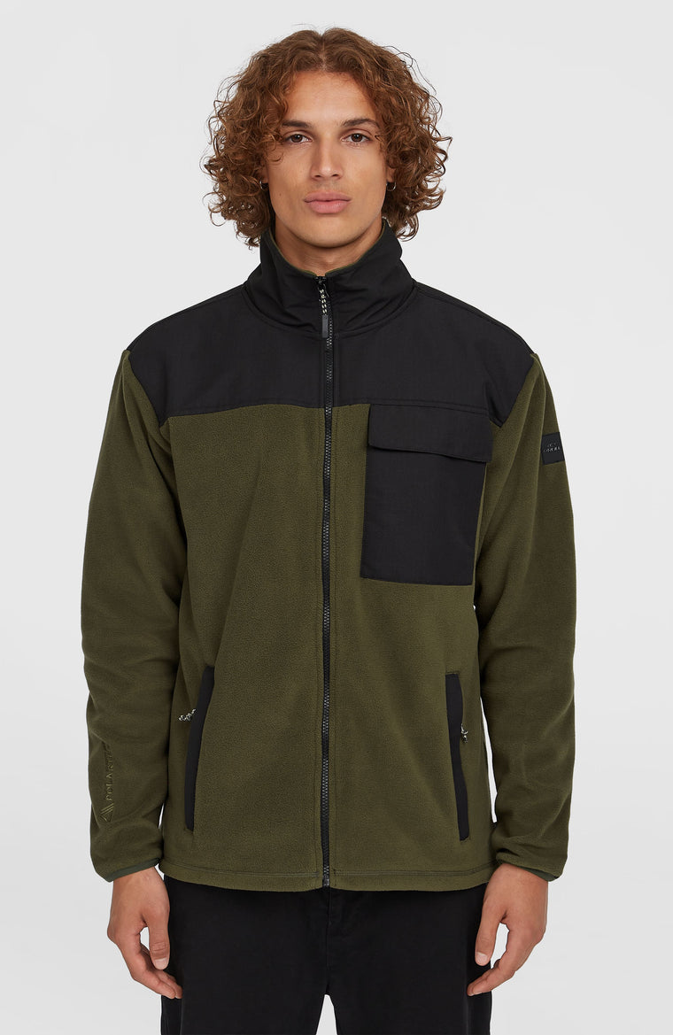 Polaire Utility Polartec® 200 à zip intégral | Forest Night Colour Block Polaire Utility Polartec® 200 à zip intégral | Forest Night Colour Block