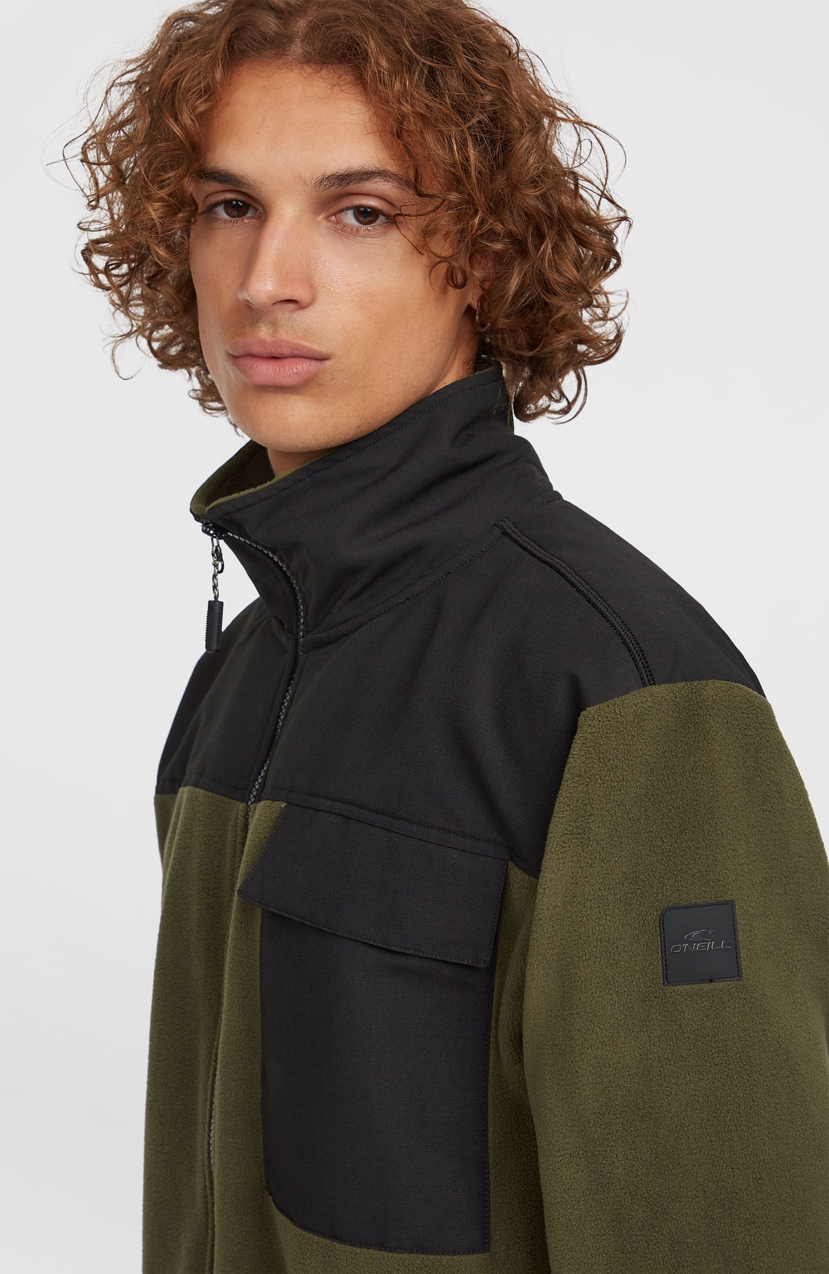 Polaire Utility Polartec® 200 à zip intégral | Forest Night Colour Block