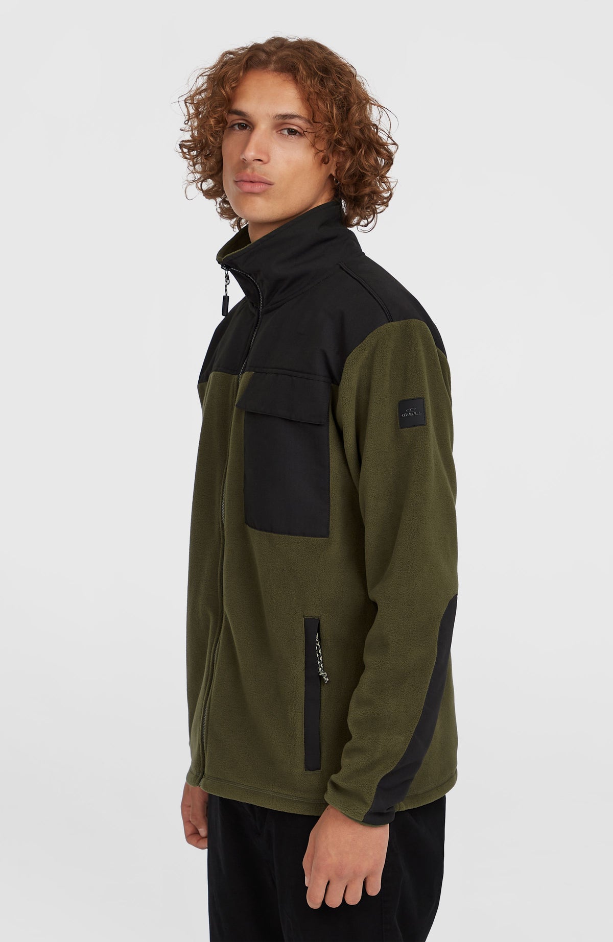 Polaire Utility Polartec® 200 à zip intégral | Forest Night Colour Block