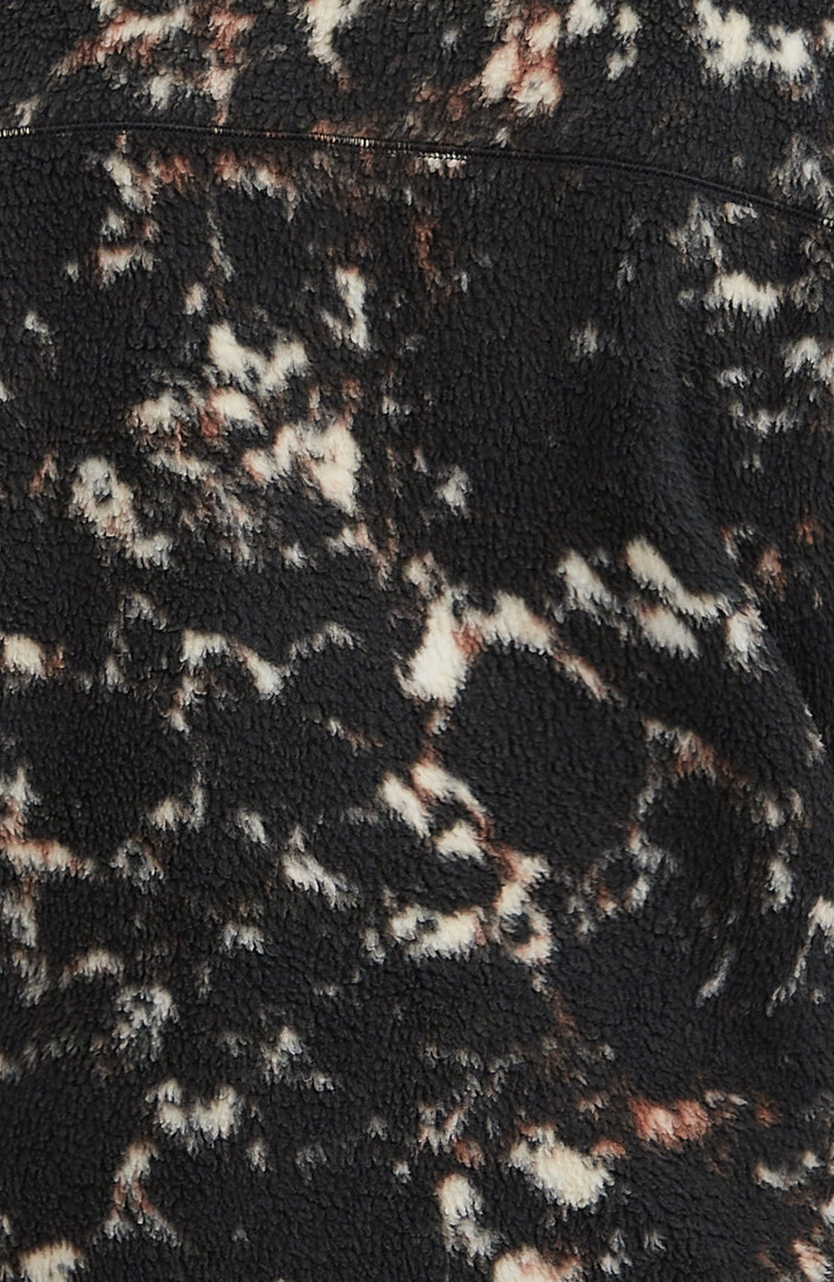Polaire à poils longs et zip intégral Must-Have | Black/Beige Quarry