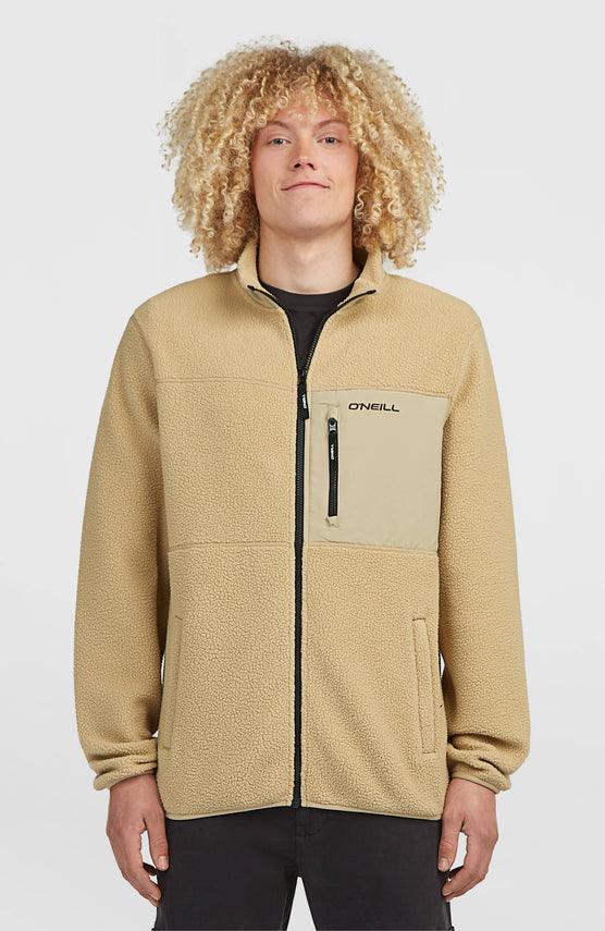 Polaire à poils longs et zip intégral Must-Have | Olive Blush