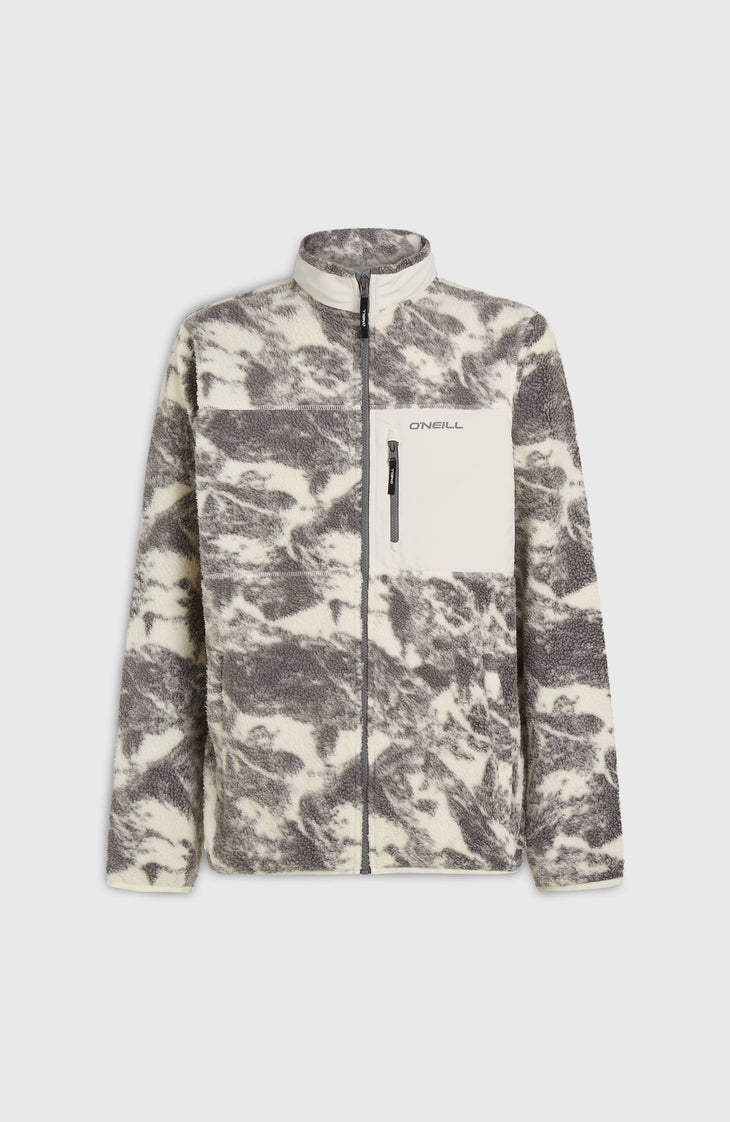 Polaire à poils longs et zip intégral Must-Have | Grey Mountain Landscape