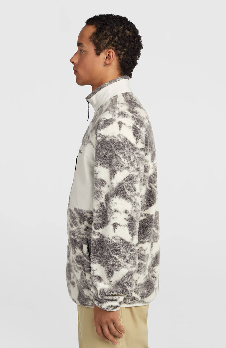 Polaire à poils longs et zip intégral Must-Have | Grey Mountain Landscape
