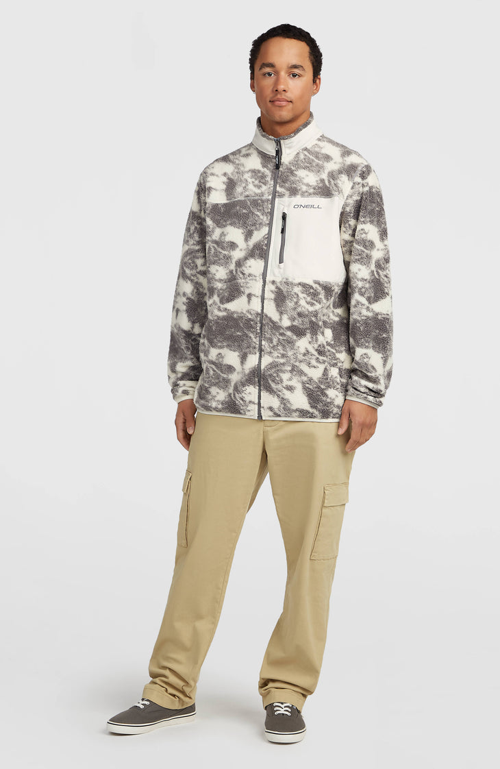Polaire à poils longs et zip intégral Must-Have | Grey Mountain Landscape