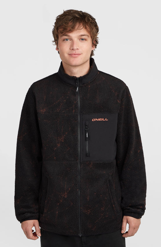 Polaire à poils longs et zip intégral Must-Have | Black Basalt