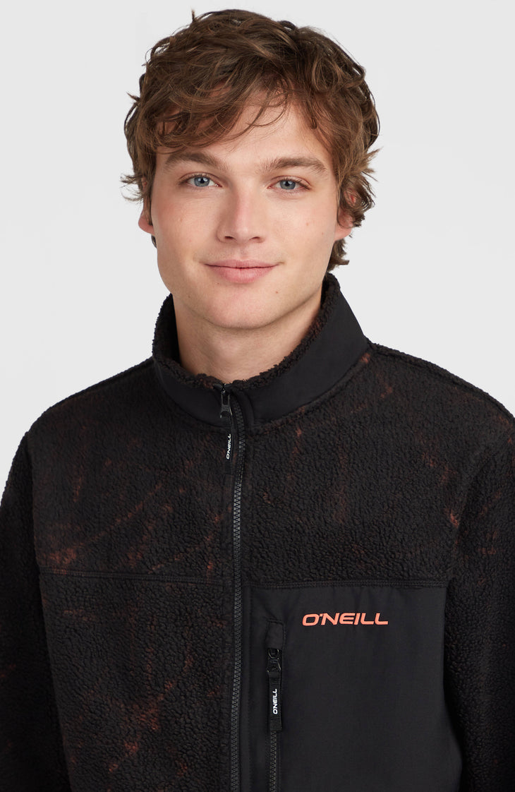 Polaire à poils longs et zip intégral Must-Have | Black Basalt