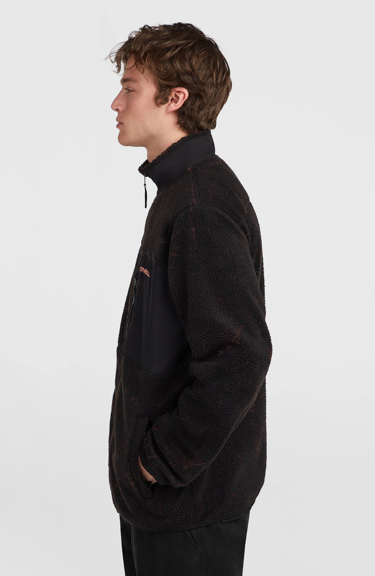 Polaire à poils longs et zip intégral Must-Have | Black Basalt