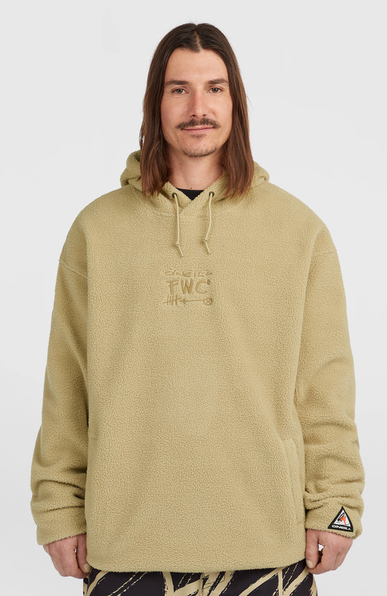 Sweat à capuche polaire à poils longs FWC'Play | Olive Blush