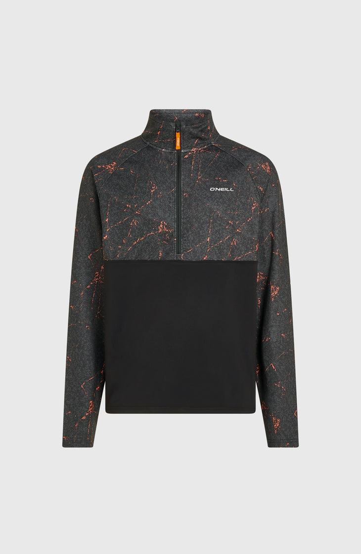 Polaire à col demi-zip FWC'Cruz Printed | Black Basalt