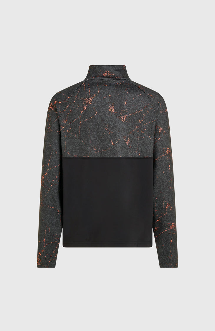 Polaire à col demi-zip FWC'Cruz Printed | Black Basalt
