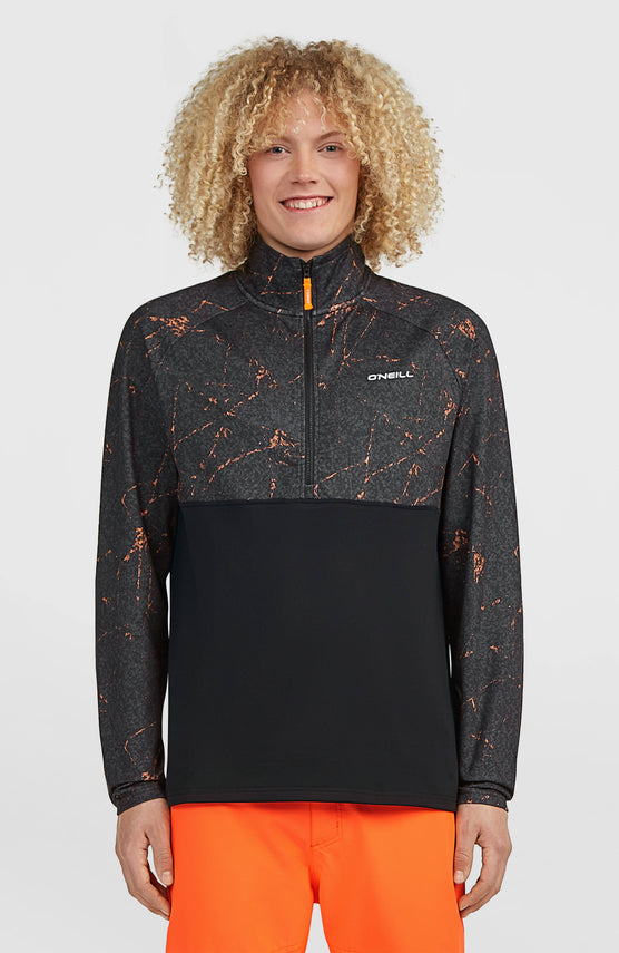 Polaire à col demi-zip FWC'Cruz Printed | Black Basalt