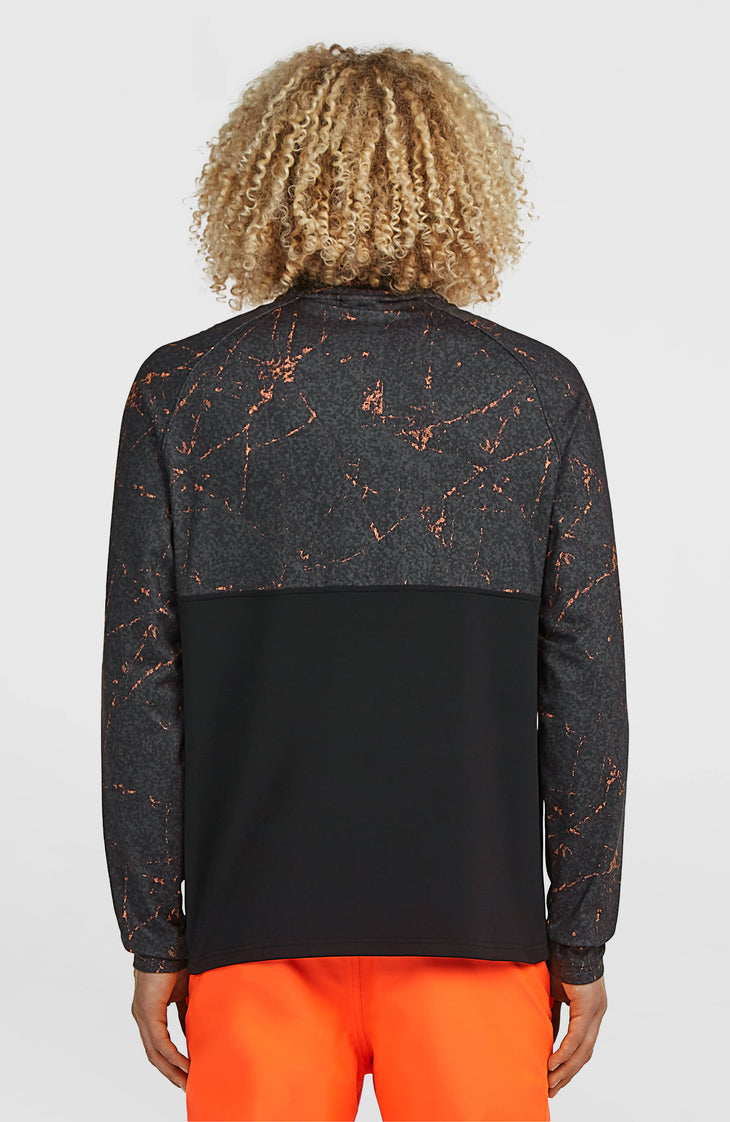Polaire à col demi-zip FWC'Cruz Printed | Black Basalt