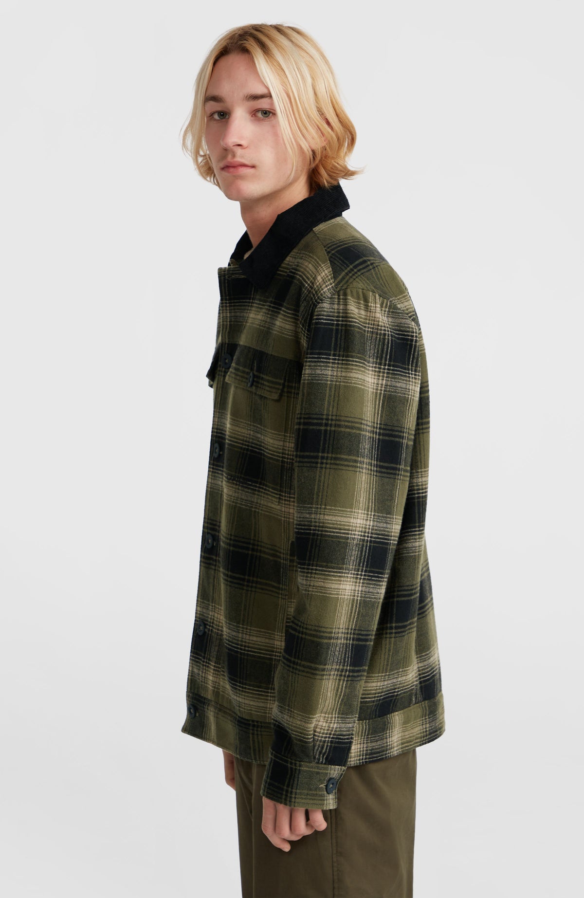 Veste doublée en polaire | Green Check Small