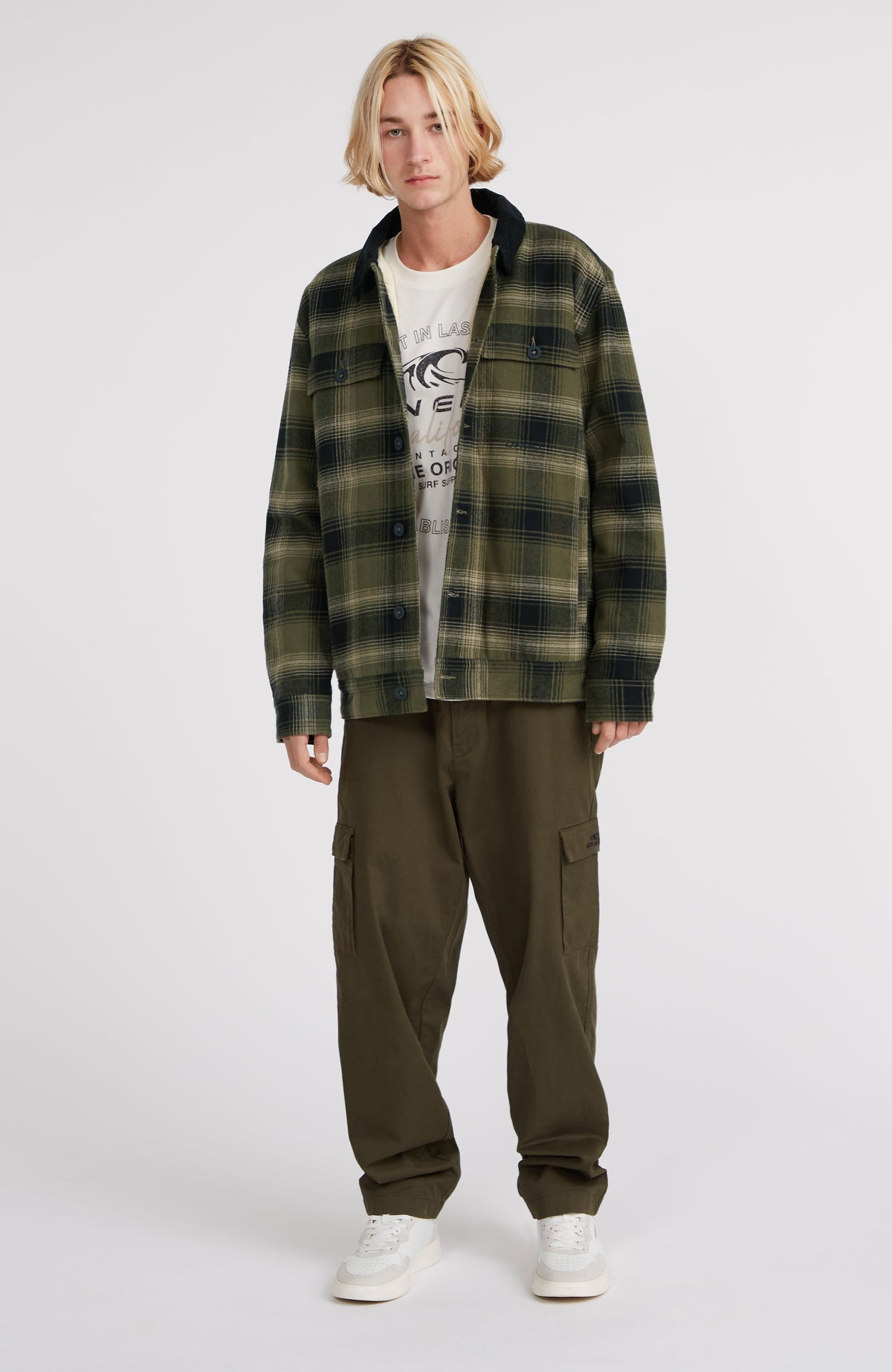 Veste doublée en polaire | Green Check Small
