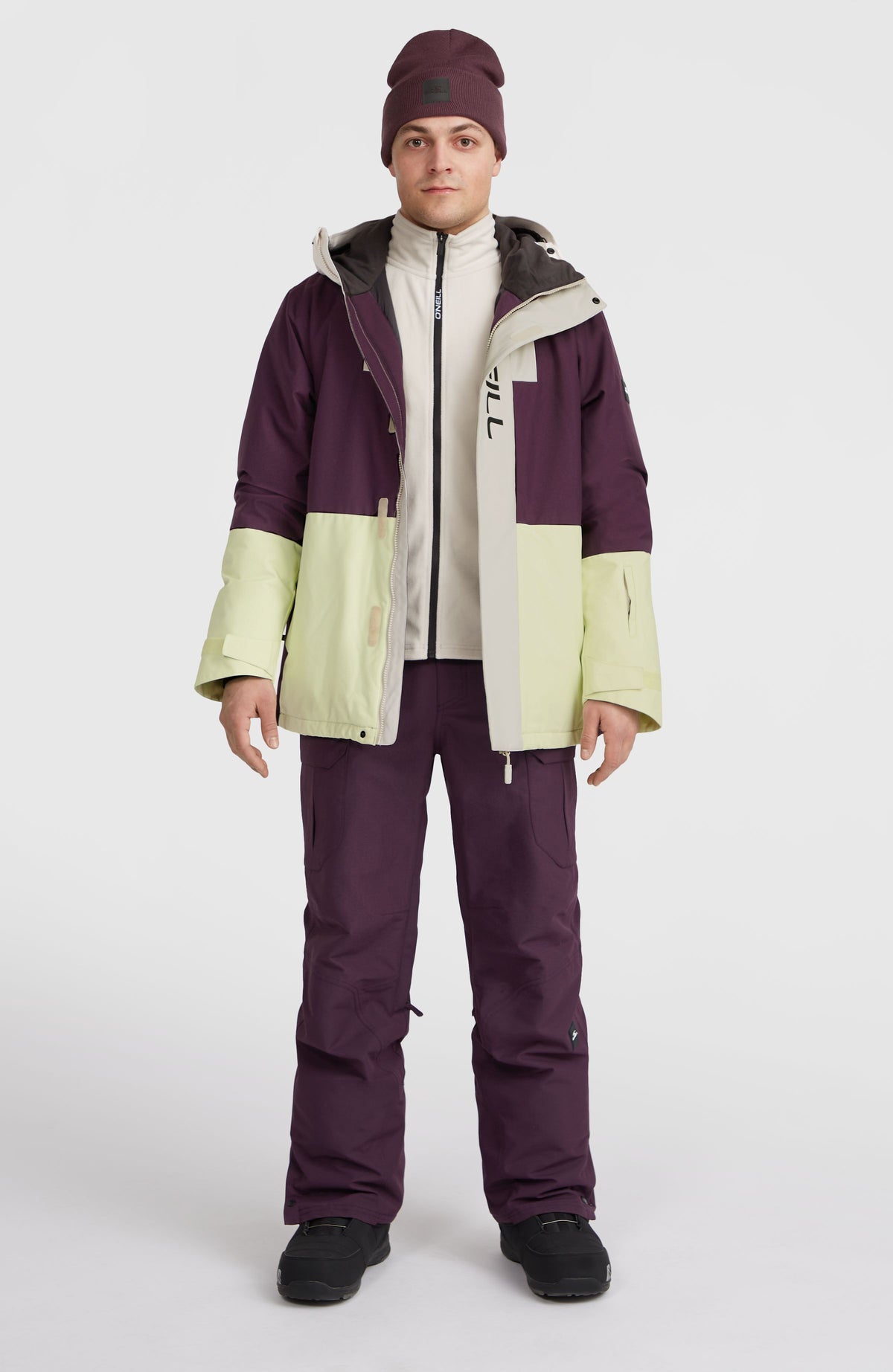 Veste de ski O'Riginals Hybrid | Aubergine Colour Block